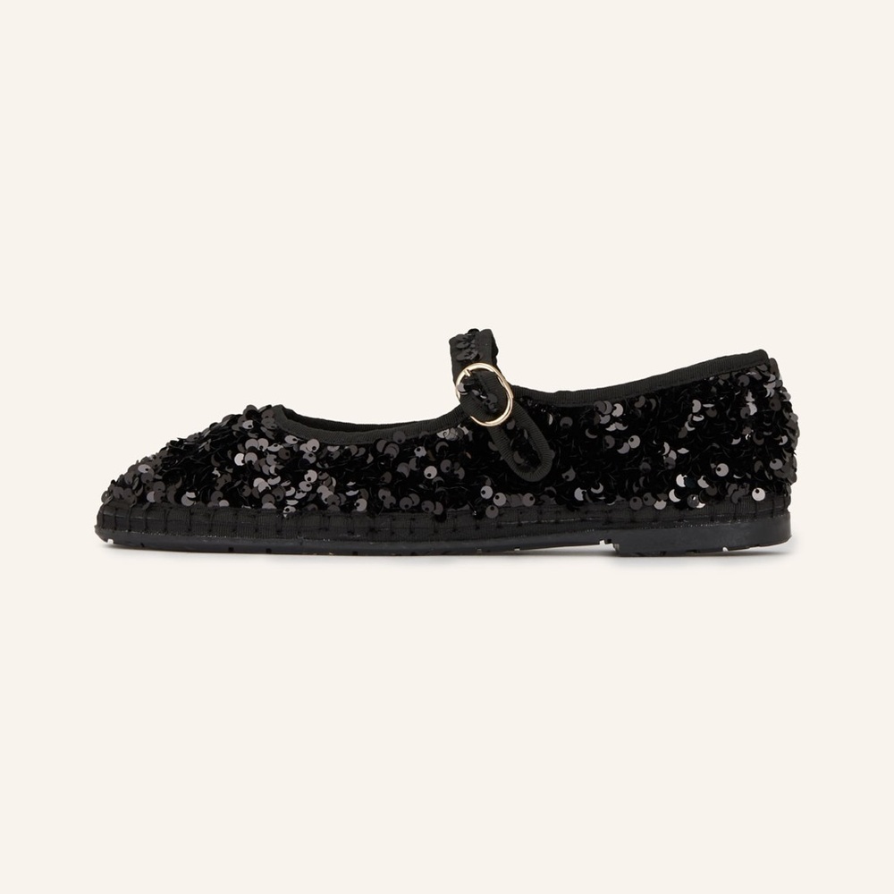 Zara Girls Sequin Mary Jane Flats EU 32 US 1 Party Holiday Sparkle Shoes